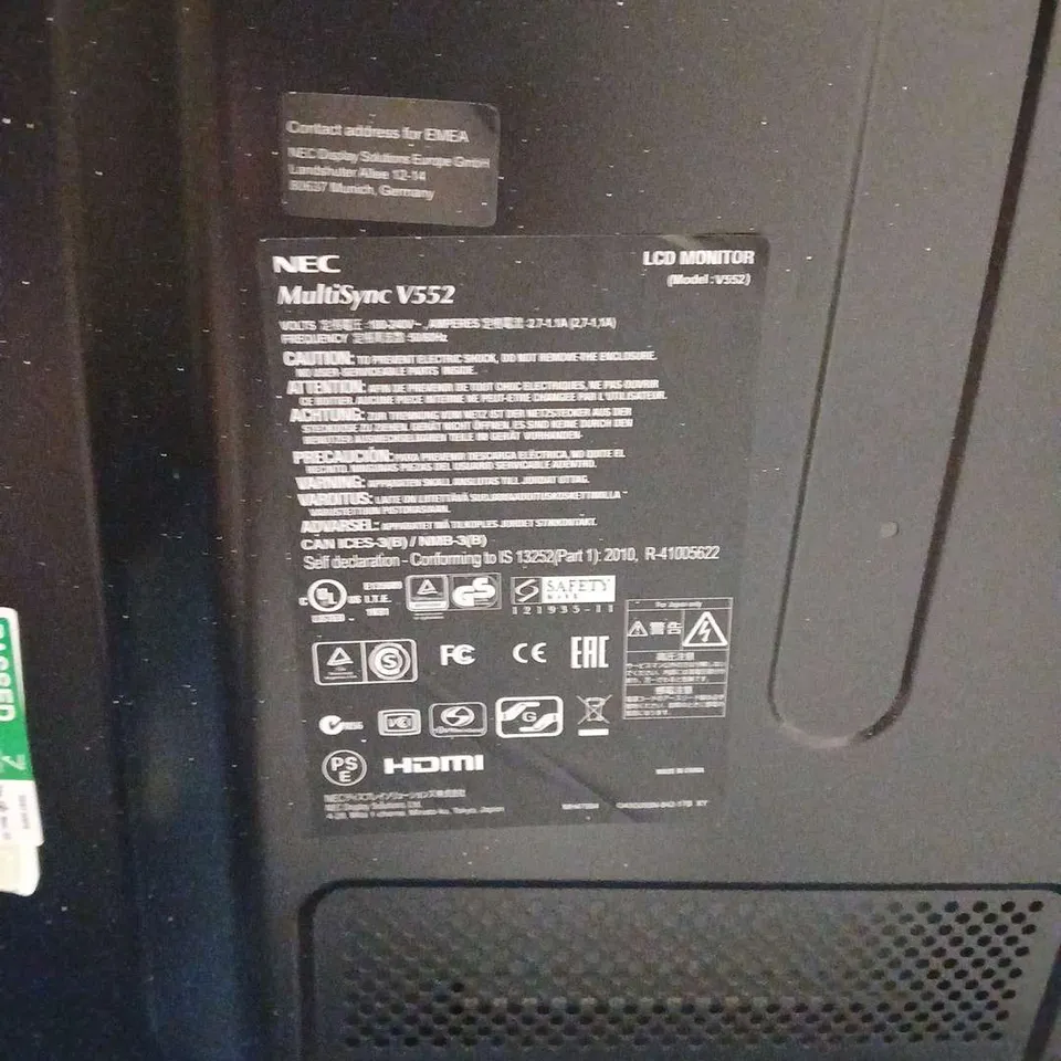 NEC MULTISYNC V552 LCD MONITOR - COLLECTION ONLY 