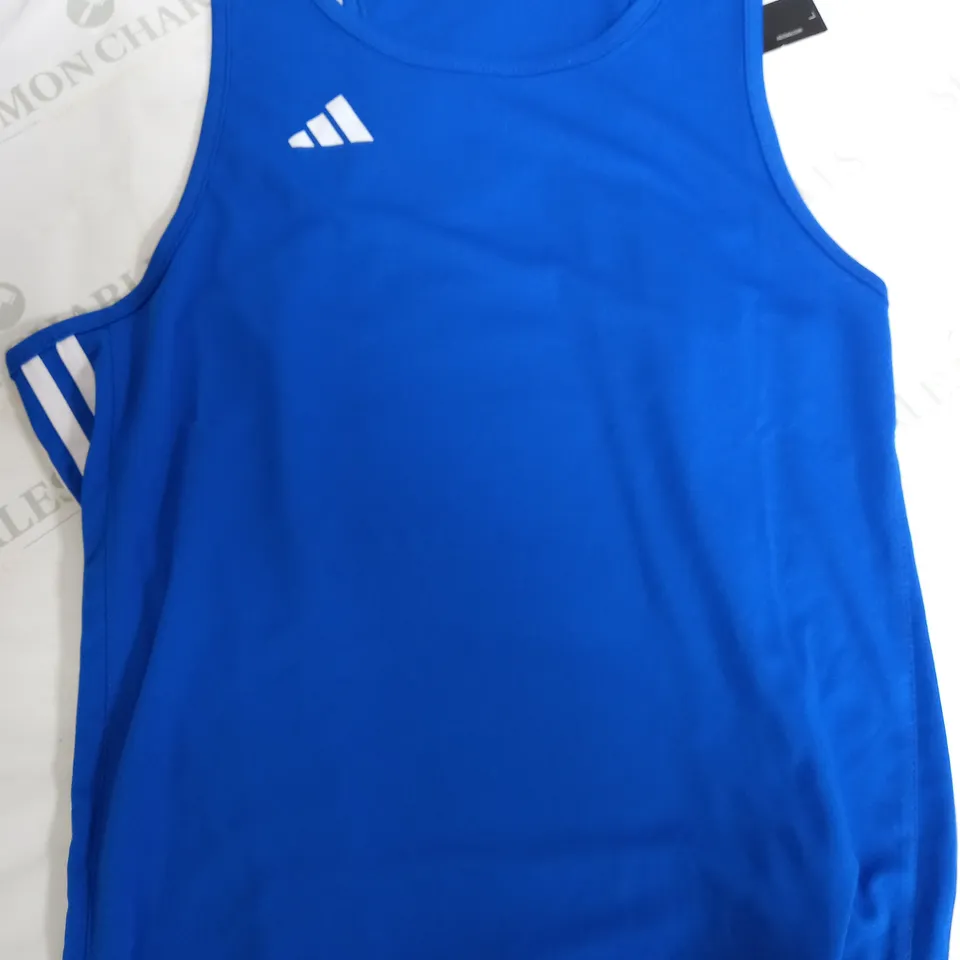 ADIDAS BLUE TANK TOP - MEDIUM