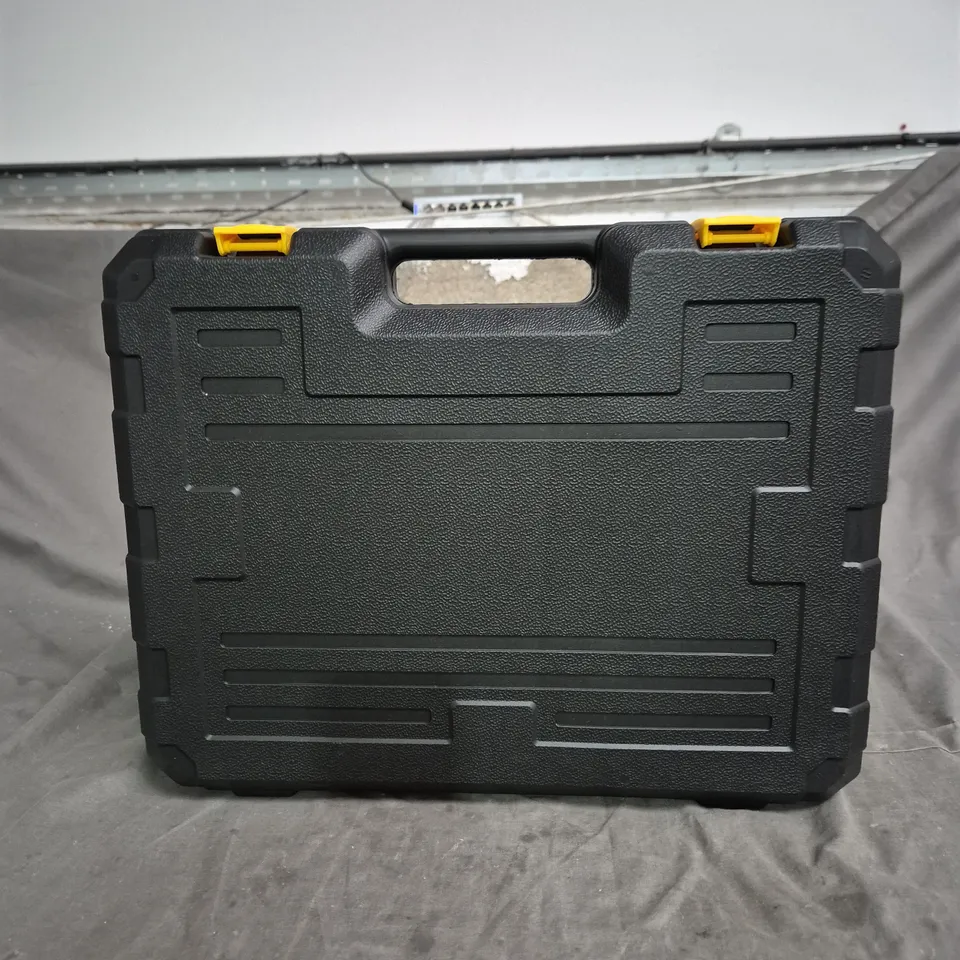 TOOL KIT SOCKET SET IN YELLOW/BLACK CASE WITH RATCHET – 1/4IN DRIVE 