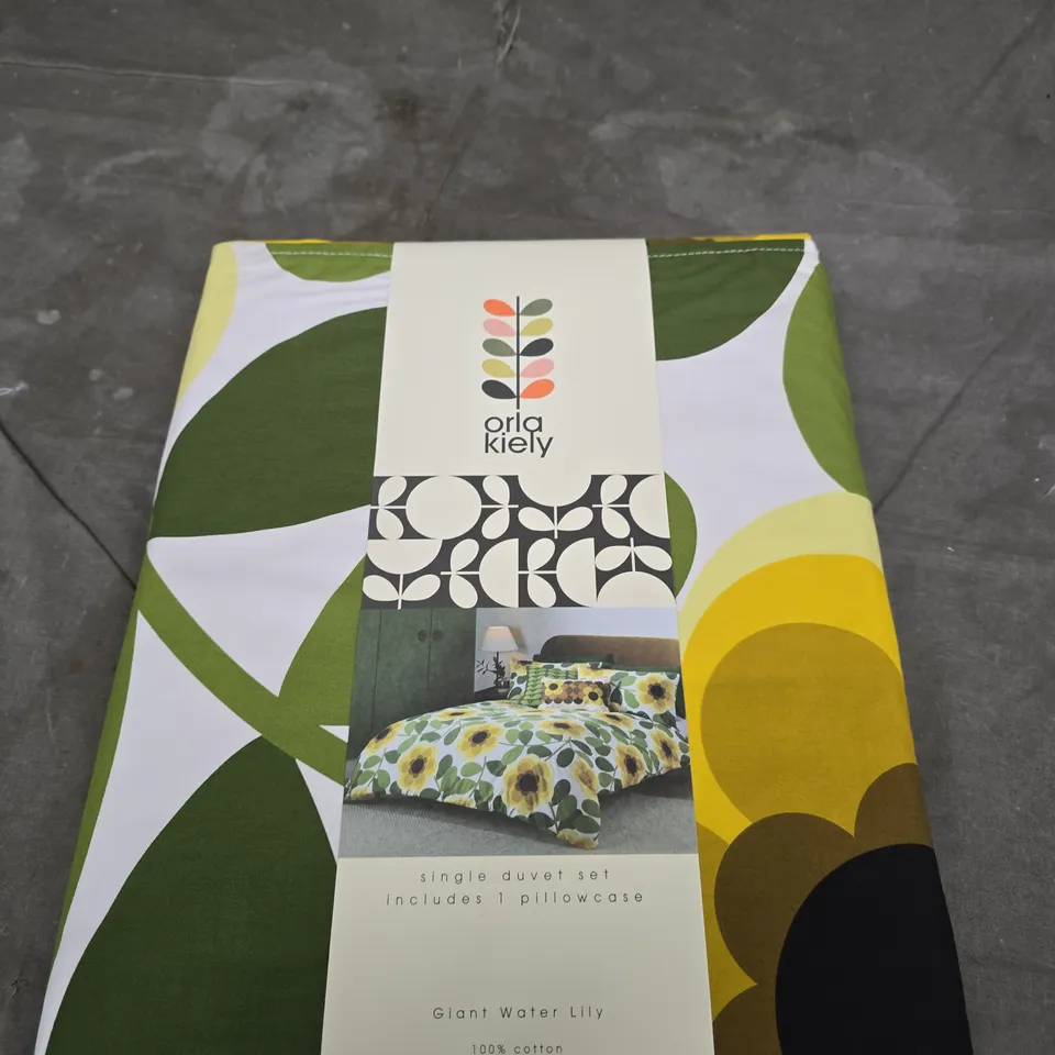 ORLA KIELY GIANT WATER LILY DUVET COVER SET – SINGLE, INCLUDES 1 PILLOWCASE