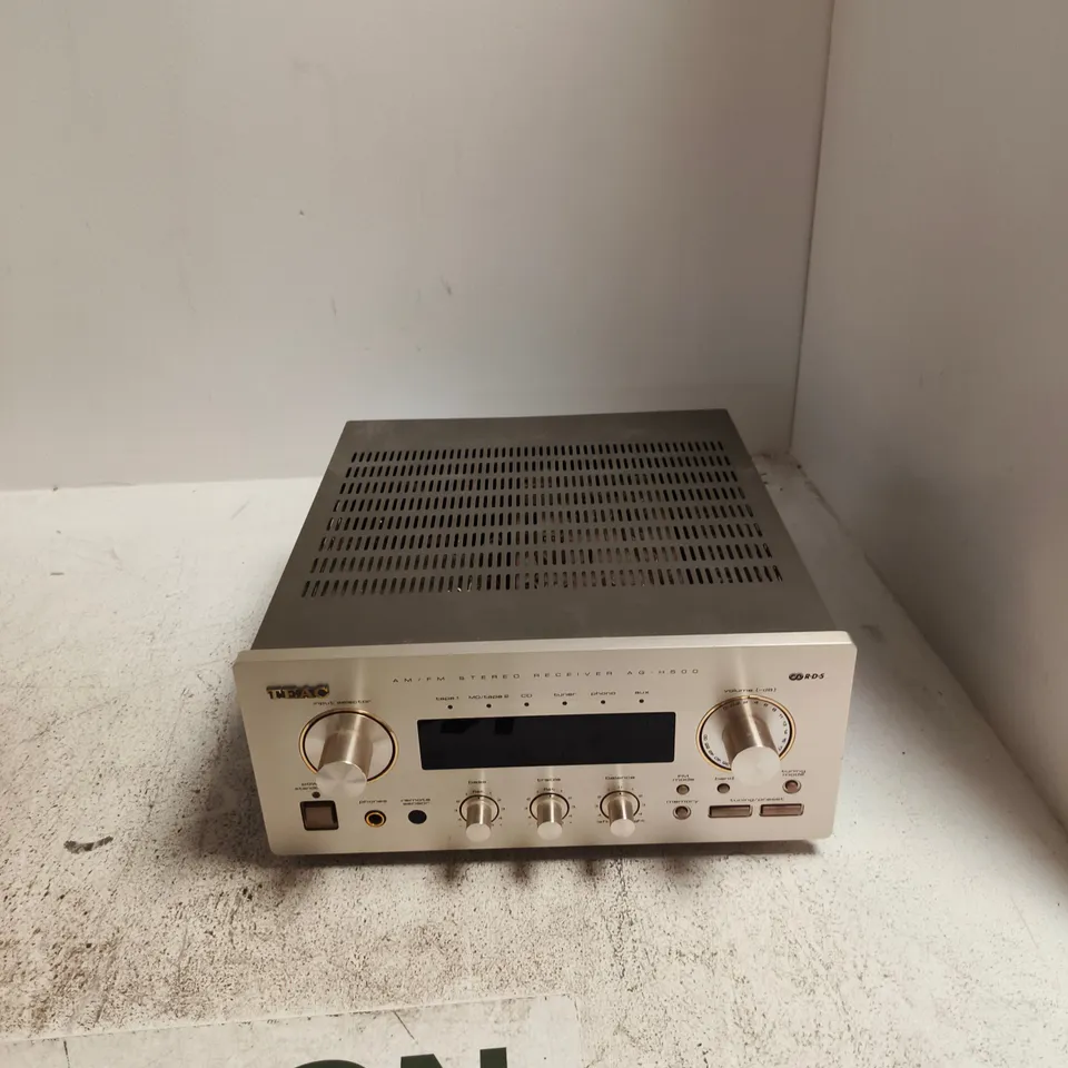 TEAC STEREO AM/FM RECEIVER AG H500– VINTAGE SILVER-FACED, MULTIPLE RCA INPUTS
