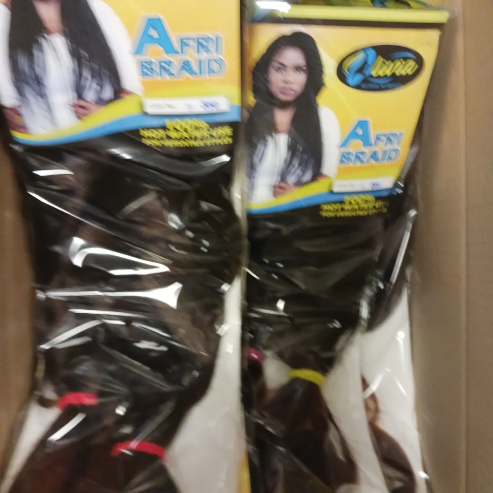 APPROXIMATELY 20 SEALED OLIVIA AFRI BRAID HAIR PIECES - B350