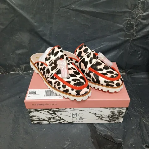 BOXED MODA IN PELLE ETANA LEOPARD PONY SHOES - 7