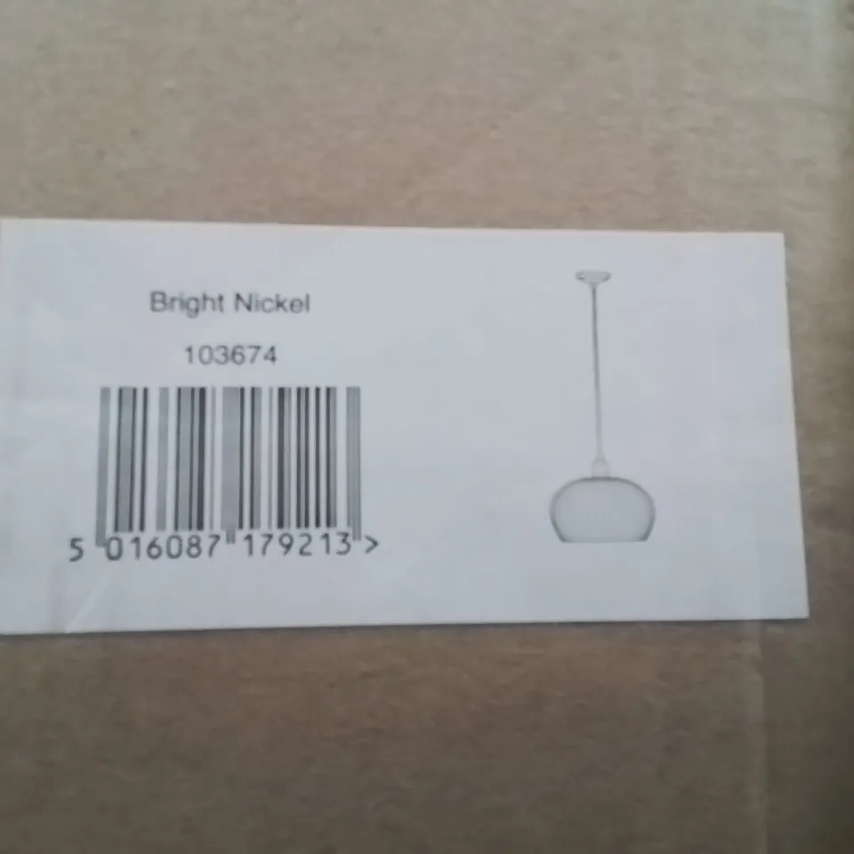 BOXED CEILING LIGHT BRIGHT NICKEL 