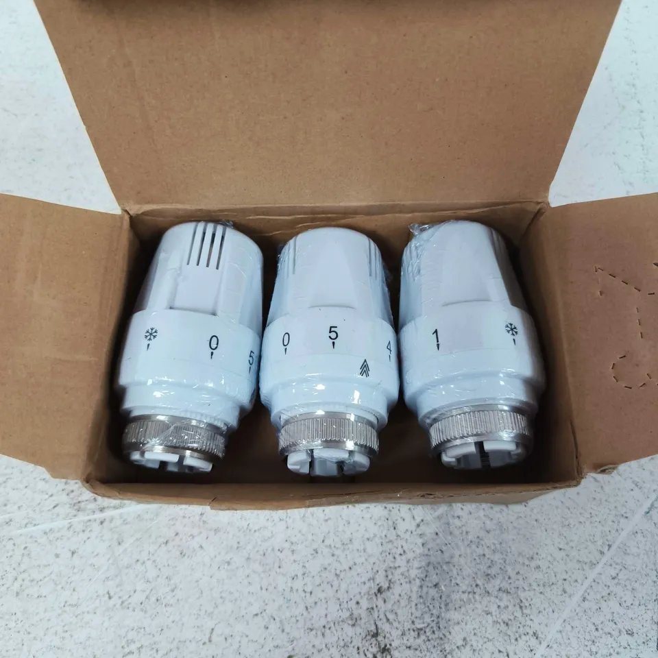 3 X THERMOSTATIC RADIATOR VALVE HEADS
