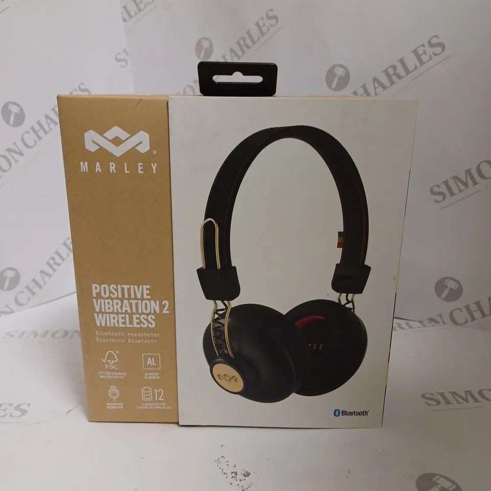 BOXED MARLEY POSITIVE VIBRATION 2 WIRELESS HEADPHONES EM-JH133-RA