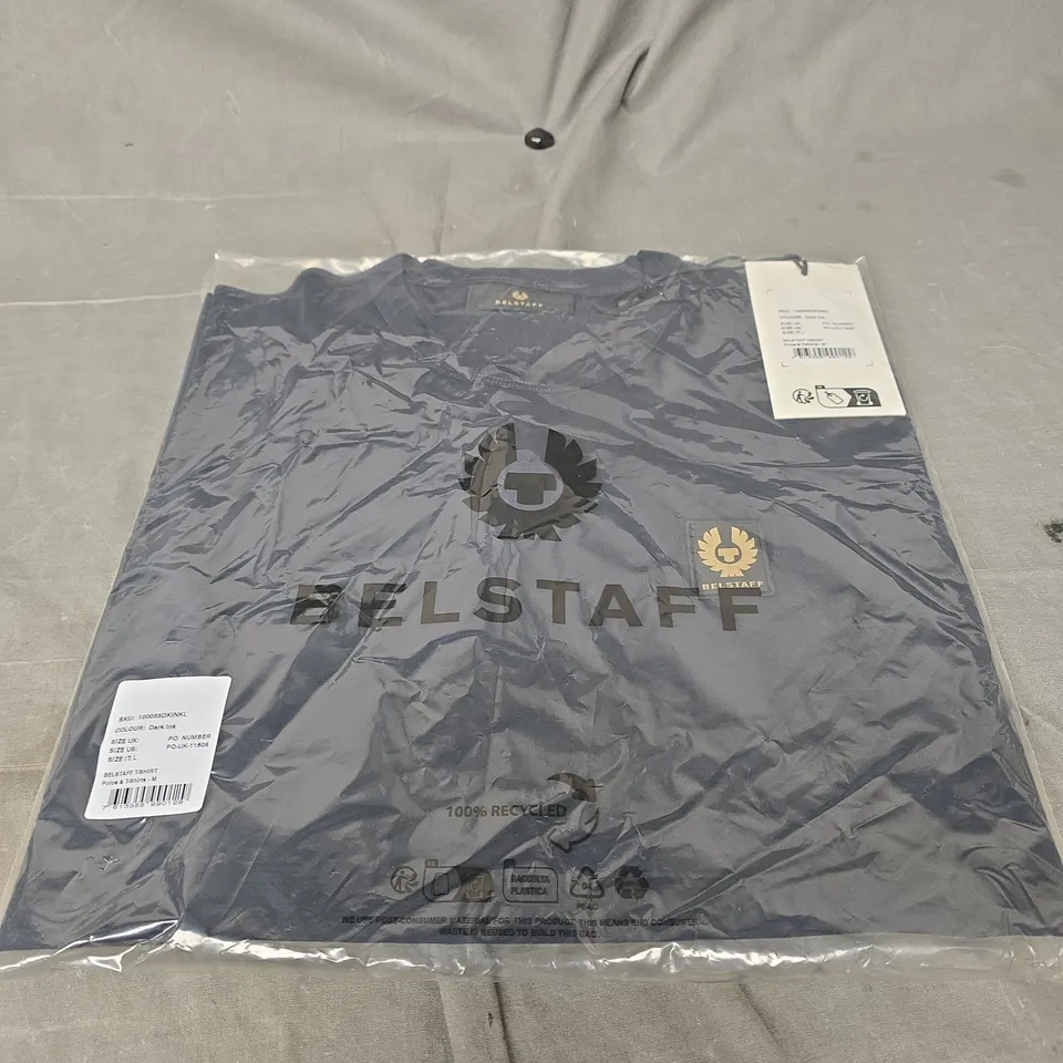 BELSTAFF BLACK LOGO TEE SIZE M