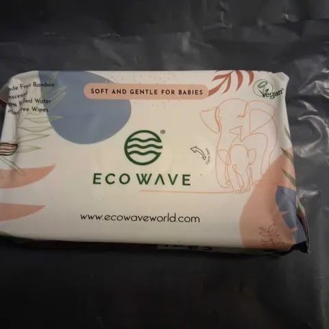 TWELVE PACKS OF ECO WAVE SOFT AND GENTLE BABY WIPES