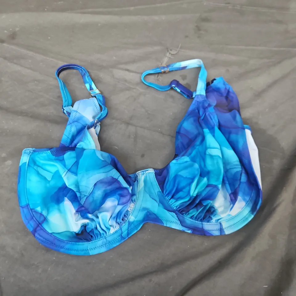 BLUE PATTERNED WOMEN'S BIKINI TOP – SWIMWEAR FANTASIE
