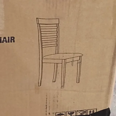 BOXED HALLOWOOD FURNITURE LEDBURY DINING CHAIRS (SET OF 2) - LIGHT OAK (1 BOX)