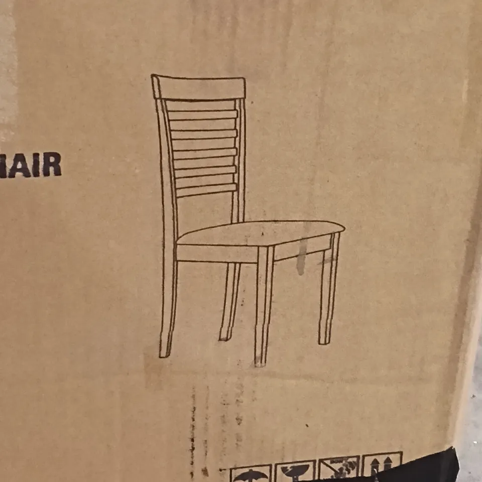 BOXED HALLOWOOD FURNITURE LEDBURY DINING CHAIRS (SET OF 2) - LIGHT OAK (1 BOX)