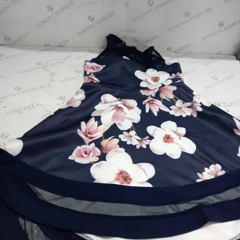 QUIZ NAVY BLUE SHORT DRESS SIZE 14