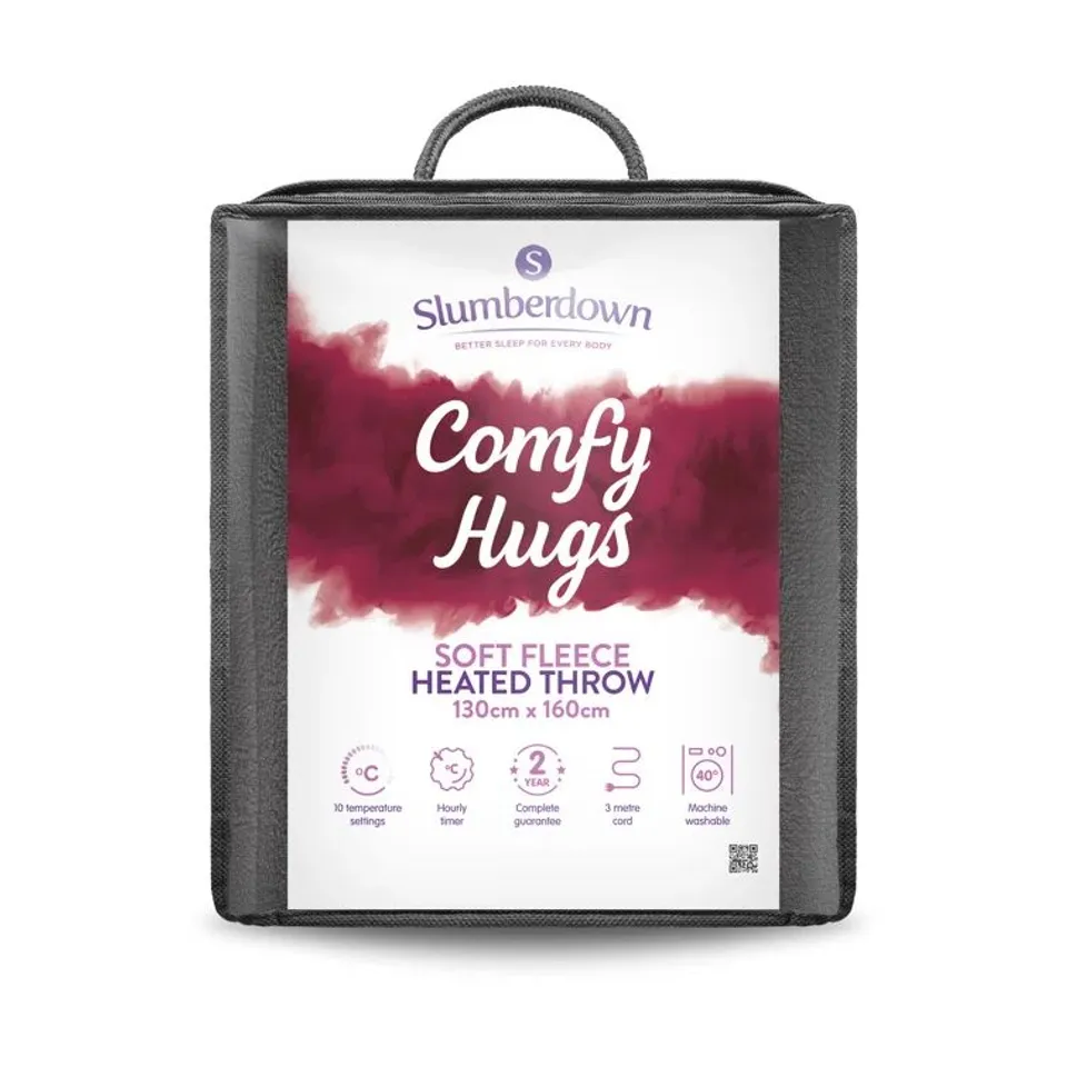 BAGGED SLUMBERDWN COMFY HUGS HEATED THROW