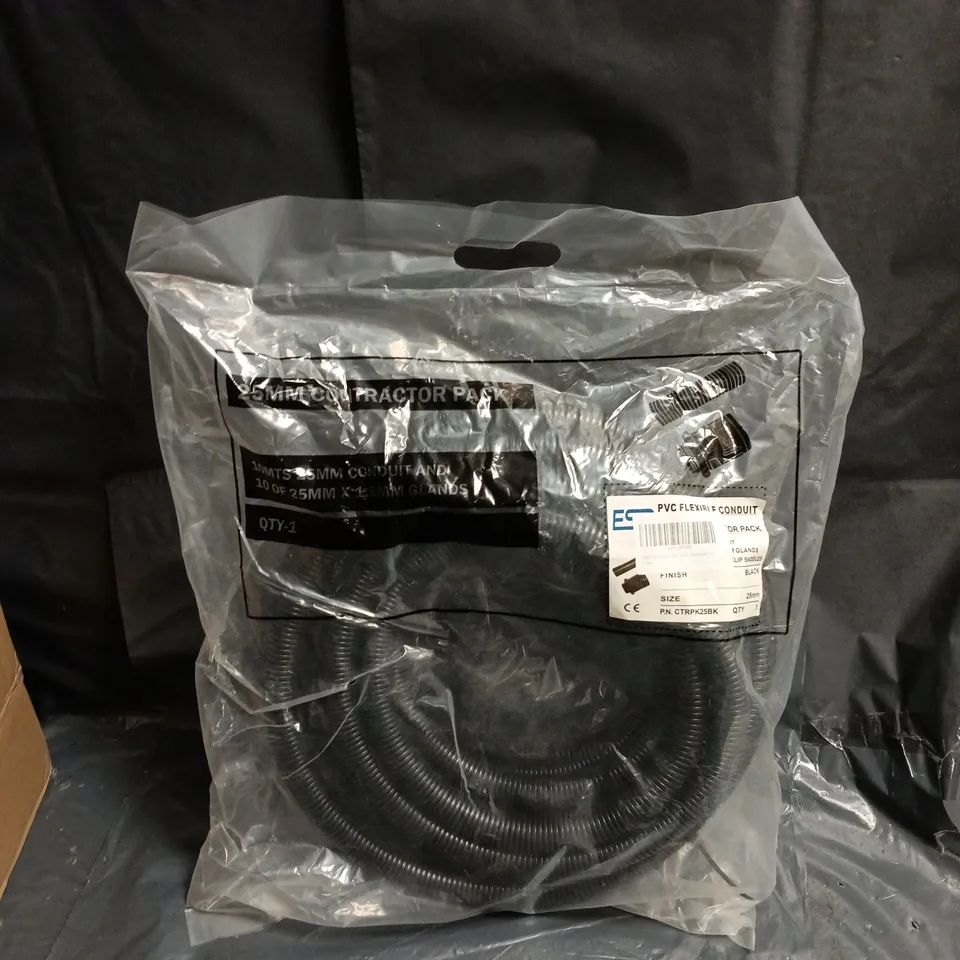 PVC FLEXIBLE CONDUIT PACK 25MM BLACK – 1 UNIT (CTRPK25BK)