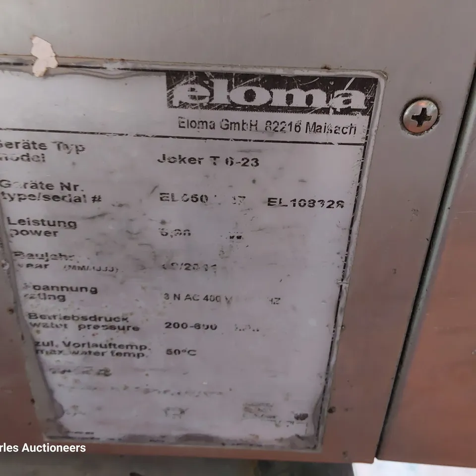 ELOMA JOKER T COMPACT ELECTRIC COMBI OVEN ON RACKED STAND