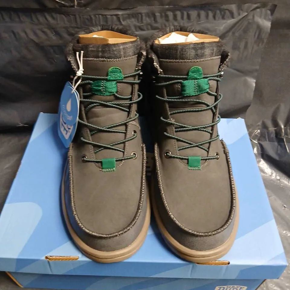 HEY DUDE BRADLEY CLASSIC CHARCOAL BOOTS – MEN’S UK 12 (US 13 / EU 46)