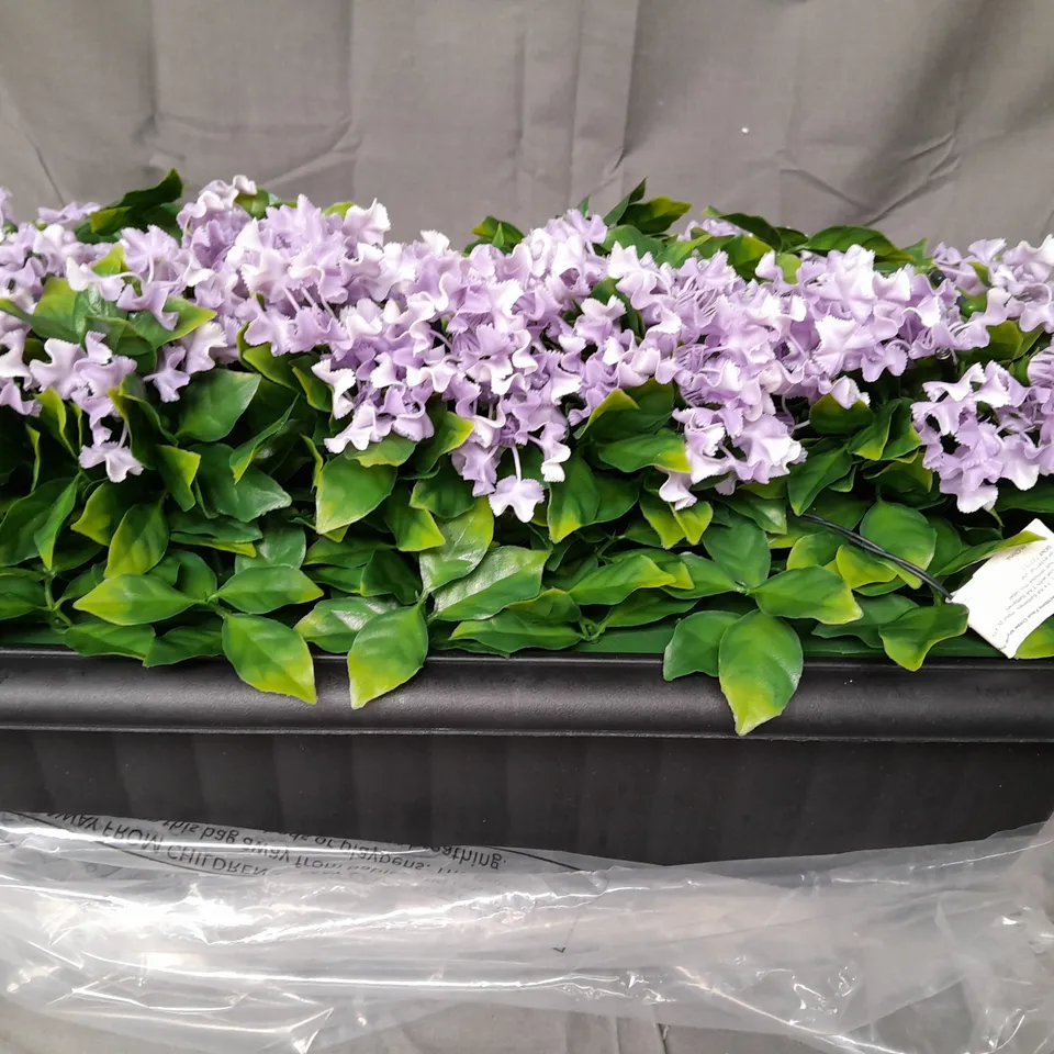 BOXED GARDEN REFLECTIONS PRE-LIT FAUX FLORAL CREPE MYRTLE DECOR - SOFT PINK TROUGH