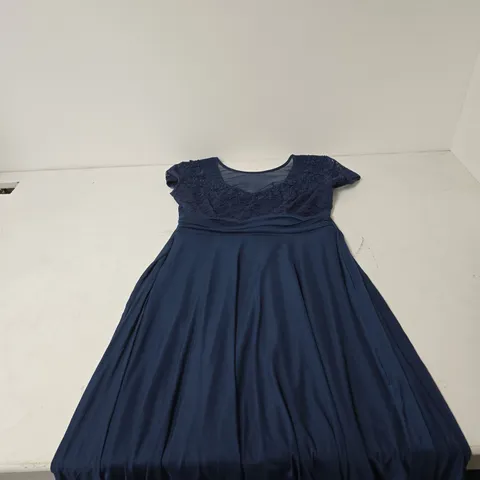 FAIR LADY NAVY BLUE EVENING DRESS – UK 10 (EU 38) – MADE IN VIETNAM