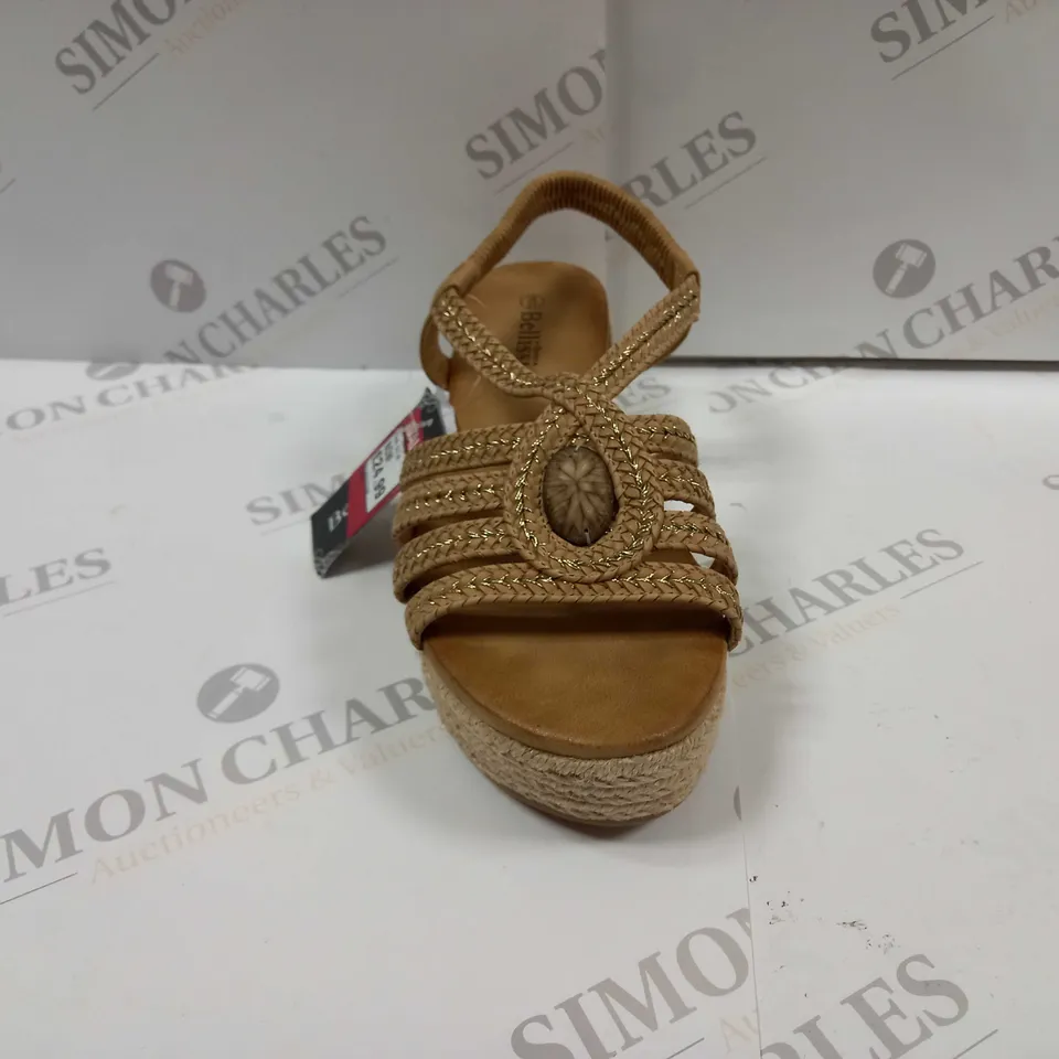 PAIR OF BELLISSIMO PLATFORM ESPADRILLES UK SIZE 4