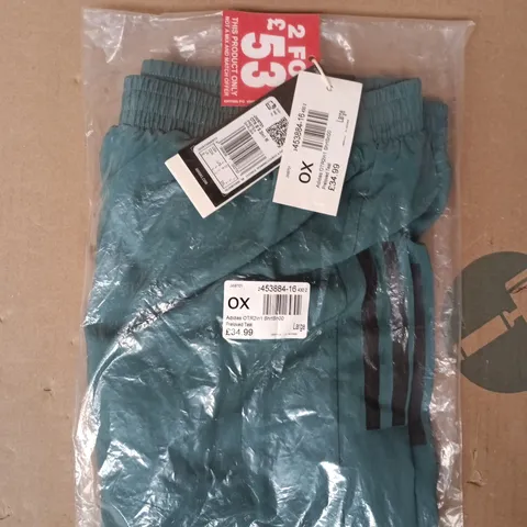 BAGGED ADIDAS OWN THE RUN CLIMACOOL 2-IN-1 SHORTS IN DEEP TEAL SIZE LARGE