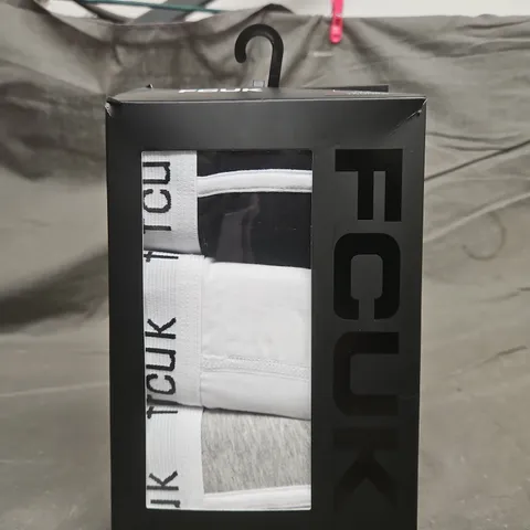 BOXED FCUK BOXER BRIEFS - X3 - SMALL