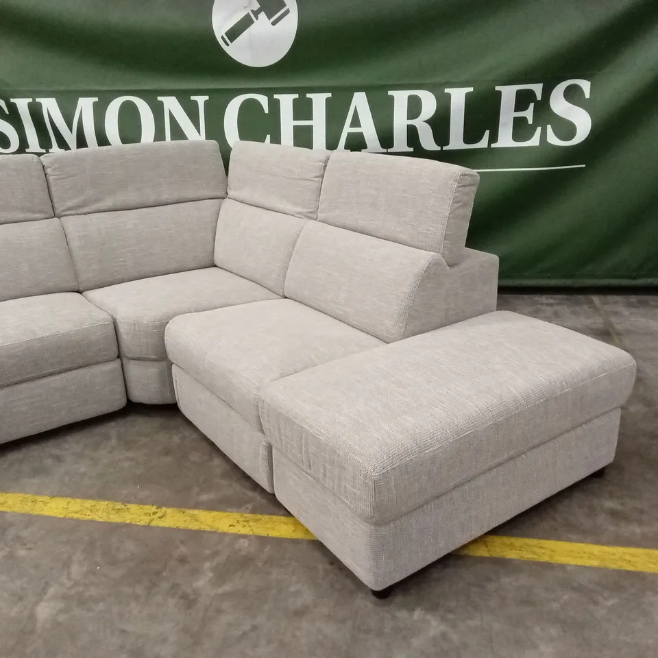 DETROIT FABRIC RIGHT HAND POWER RECLINER CORNER GROUP SOFA WITH CHARGING PORTS AND STORAGE RRP £1999