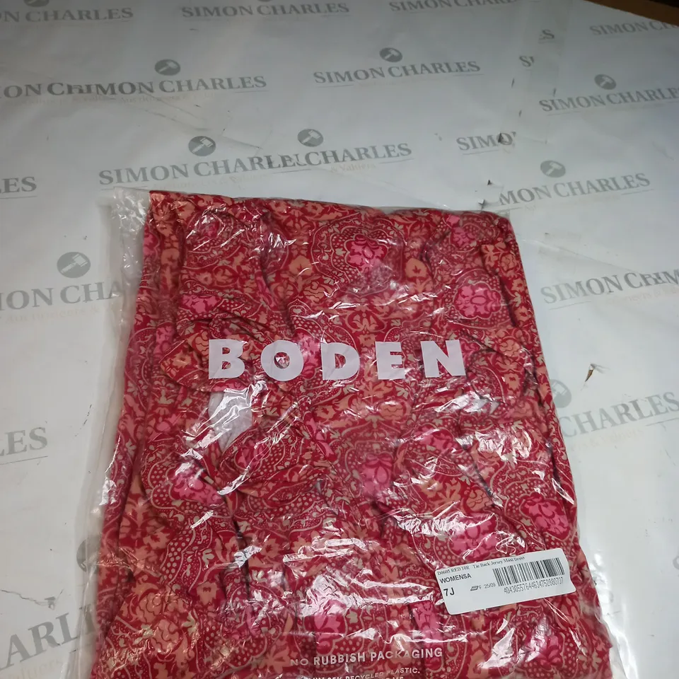 BODEN TIE BACK JERSEY MAXI DRESS