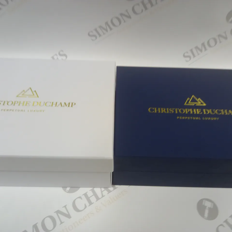 BOXED CHRISTOPHER DUCHAMP GENTS SWISS MOVEMENT GRAND MONT TWO TONE WATCH