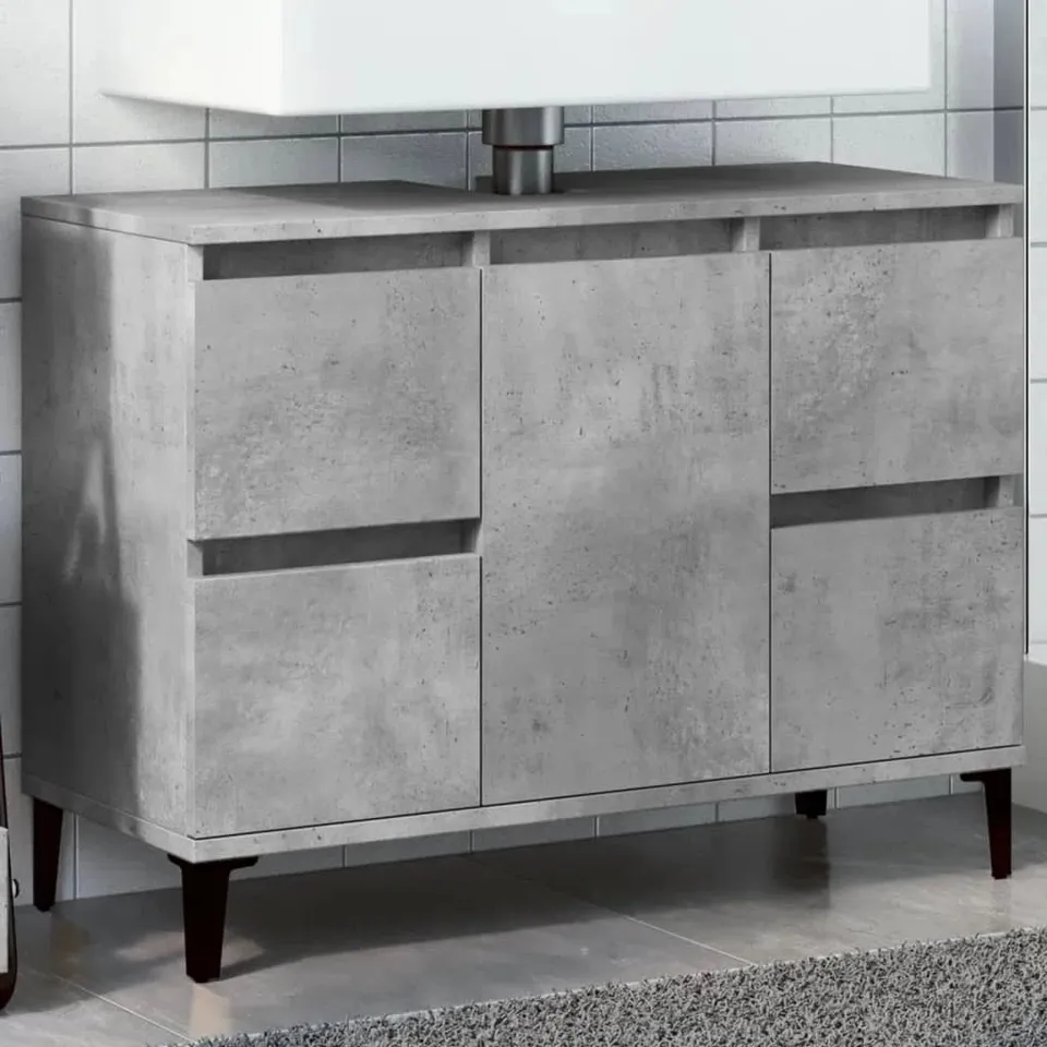 BOXED DAMEISHA BATHROOM VANITY BASE ONLY - GREY (1 BOX)