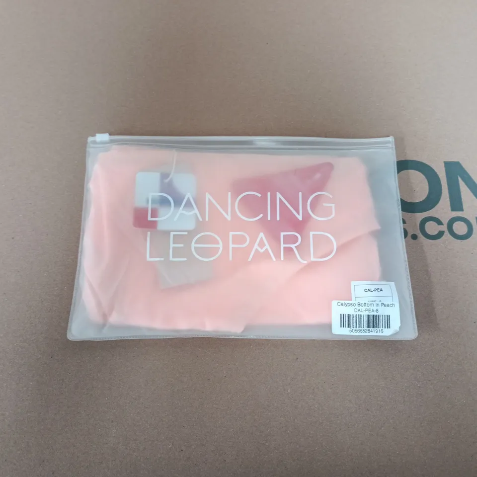 BAGGED DANCING LEOPARD CALYPSO BOTTOMS IN PEACH - SIZE 8