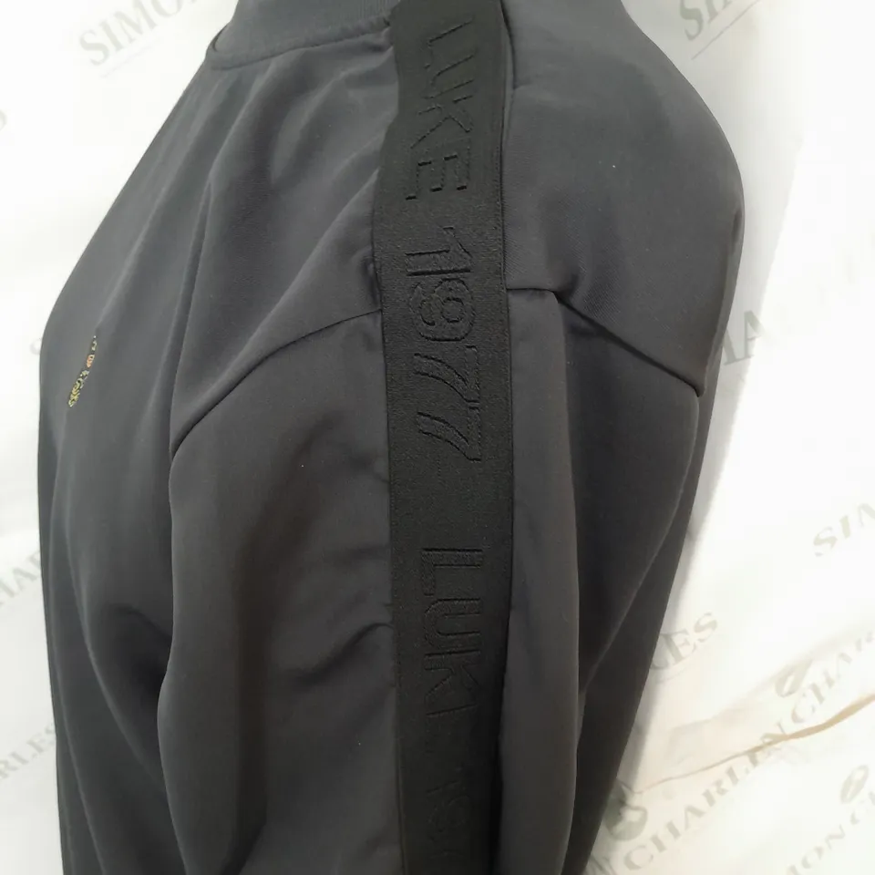 LUKE CREW NECK PULLOVER IN DARK GREY SIZE M