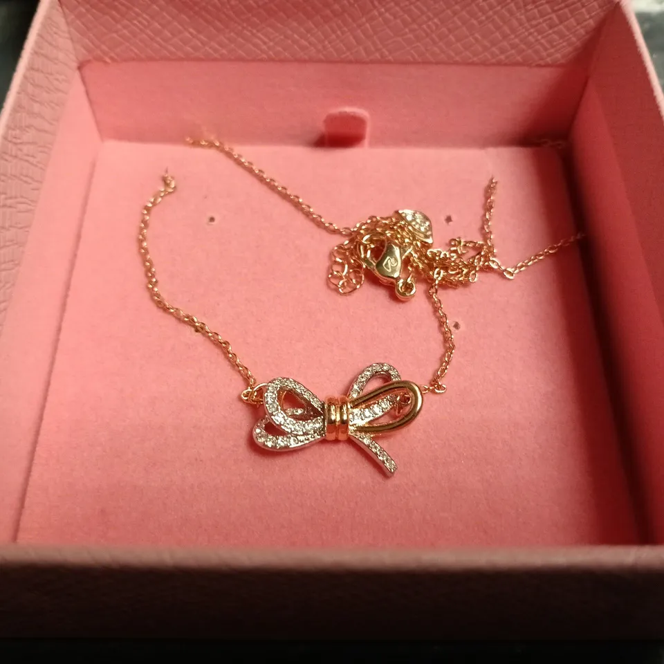 SWAROVSKI CRYSTAL BOW NECKLACE