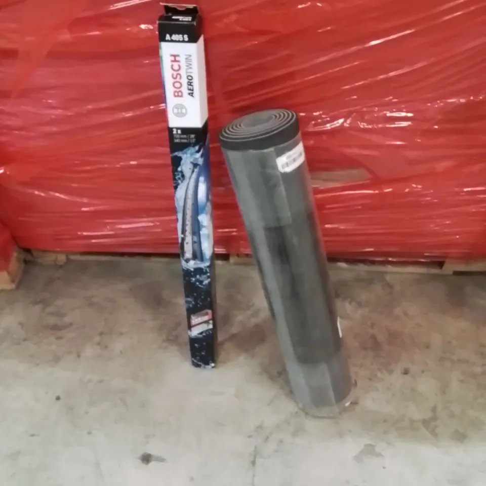 PALLET OF ASSORTED HOUSEHOLD GOODS AND PRODUCTS TO INCLUDE;BOSCH WIPERS,YOGA MAT 