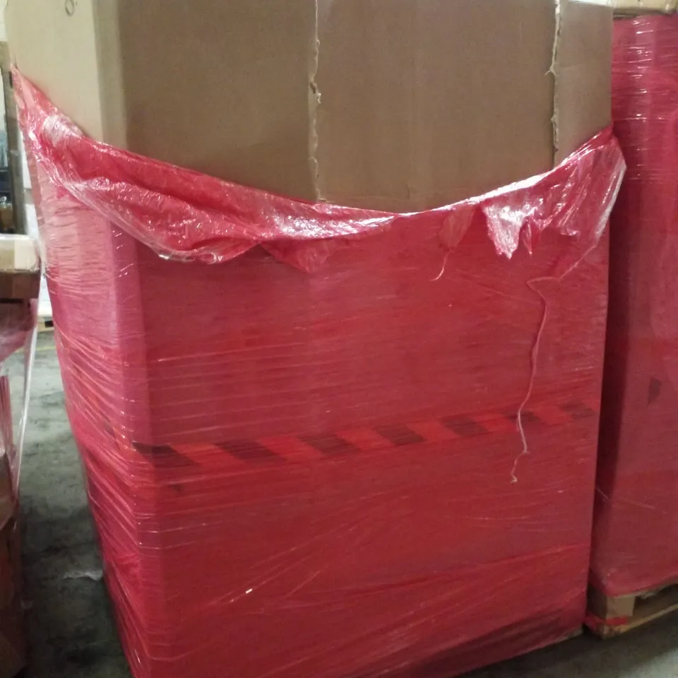PALLET CONTAINING ASSORTED PRODUCTS INCLUDING TOILET SEAT, RETRACTABLE SAFETY GATE, ROLLER BLIND, FOLD BRACKET & CHEST OF DRAWERS 