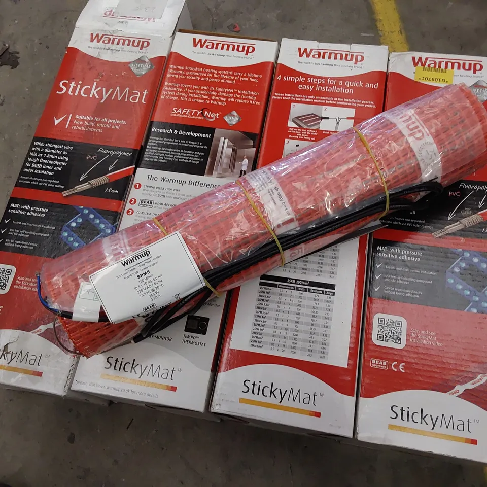 FOUR BOXES OF WARMUP UNDERFLOOR HEATING MAT