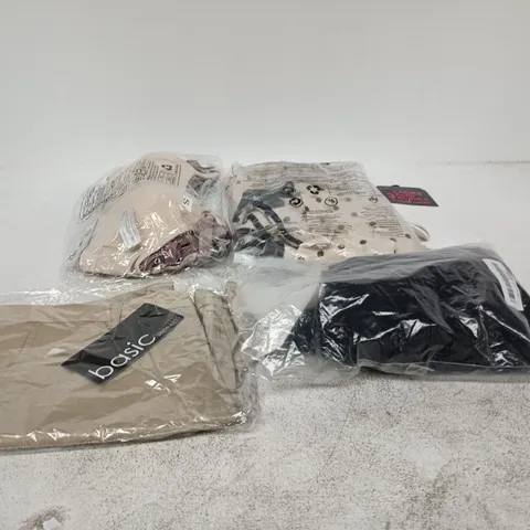 BOX OF APPROXIMATELY 25 ASSORTED CLOTHING ITEMS TO INCLUDE BASIC, CRZYOGA, INVISIBLE TRAINER LINERS ETC