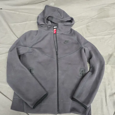 NIKE ZIP HOODIE GREY, SIZE KIDS L (MADE IN CAMBODIA)