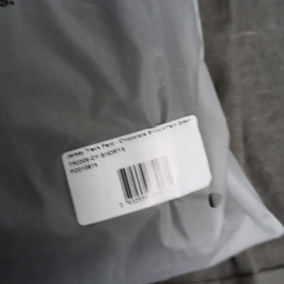 BAGGED ADANOLA JERSEY TRACK PANTS IN CHOCOLATE BROWN/FERN GREEN - SMALL