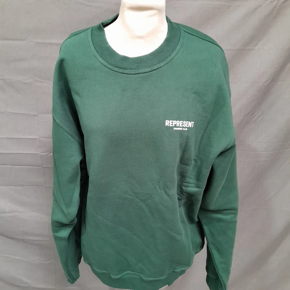 REPRESENT OWNERS CLUB SWEATER RACING GREEN - MEDIUM