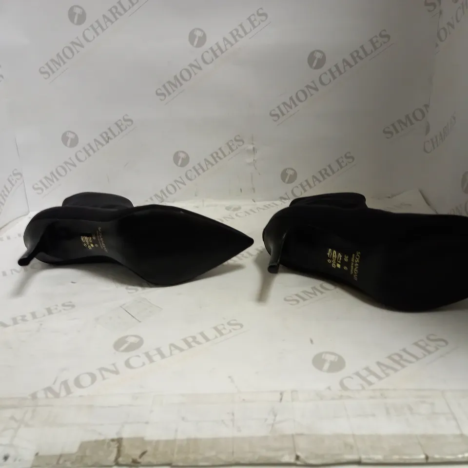 SOSANDAR AVA LYCRA STRETCH SOCK BOOT BLACK SIZE 6 