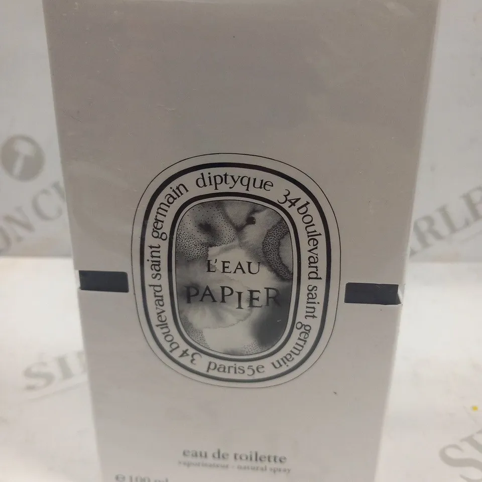 BOXED AND SEALED DIPTYQUE L'EAU PAPIER EAU DE TOILETTE 100ML
