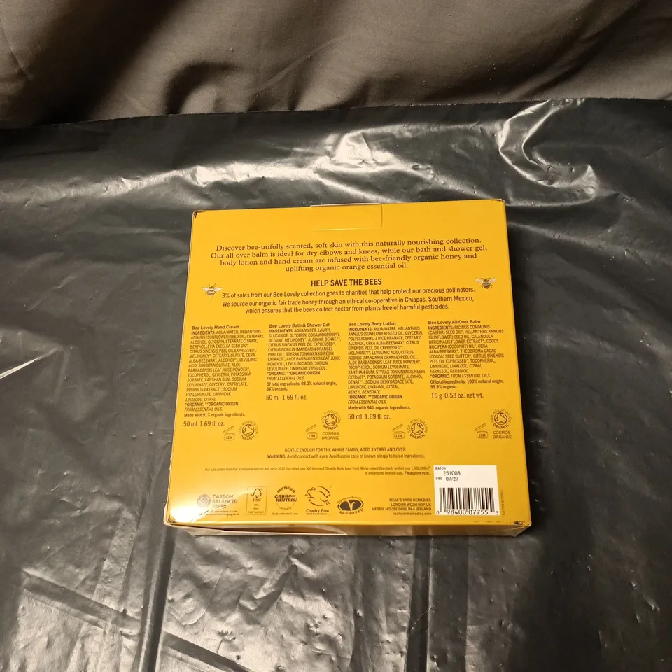 NEALS YARD REMEDIES BEE LOVELY NOURISHING COLLECTION GIFT SET – HAND CREAM, BATH & SHOWER GEL & BODY LOTION