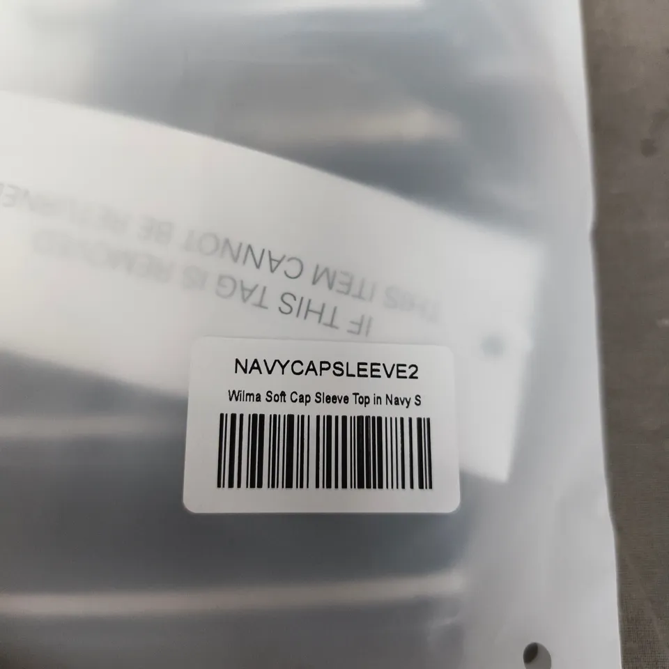 SISTERS AND SEEKERS WILMA SOFT CAP SLEEVE TOP – NAVY, SIZE S