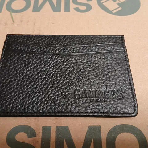 GAMAGES LEATHER CREDIT CARD HOLDER – BLACK (LONDON)