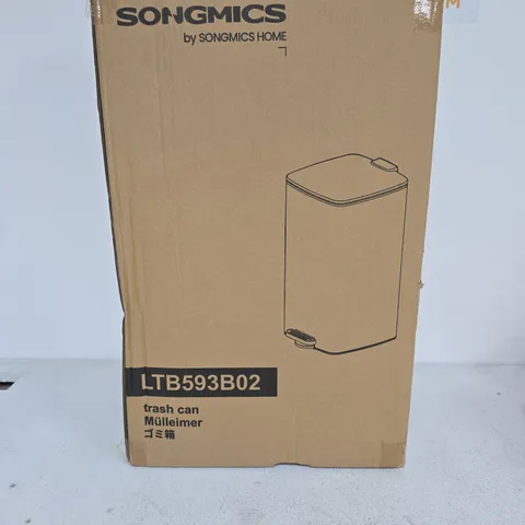 SONGMICS PEDAL TRASH CAN WITH LID – MODEL LTB593B02 (BOXED)