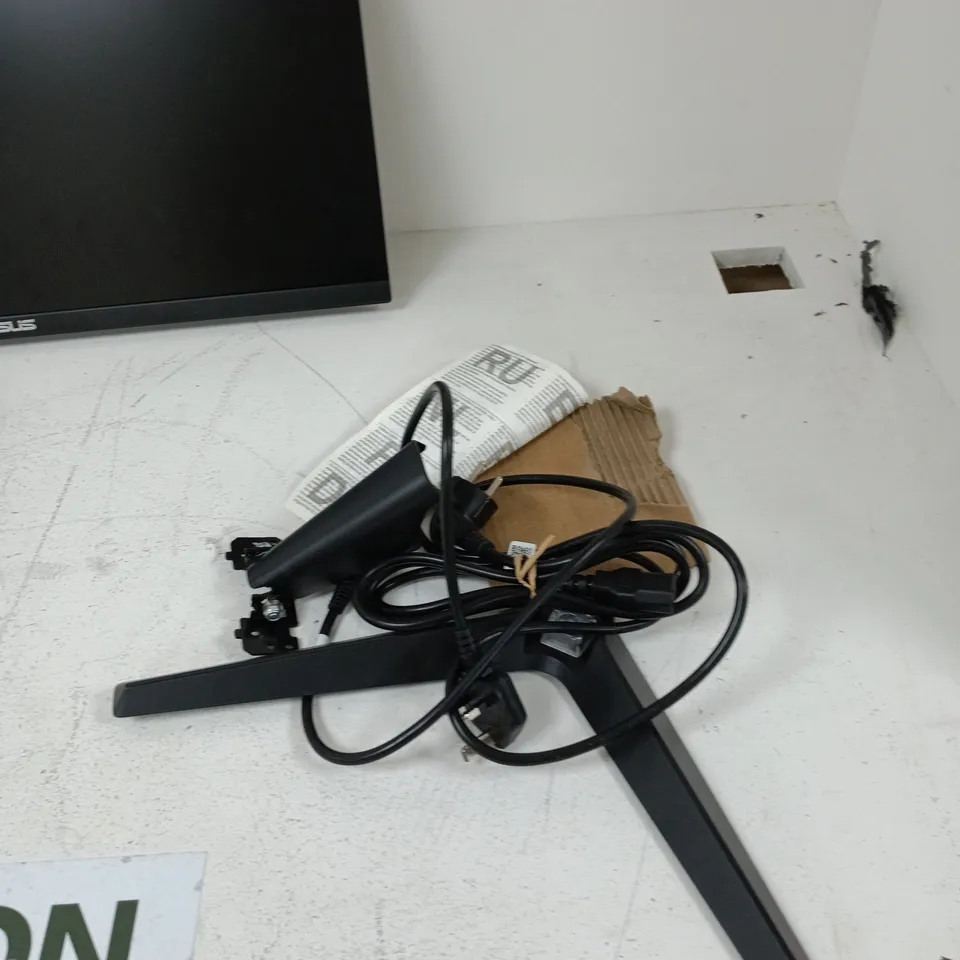 ASUS COMPUTER MONITOR – BLACK, WITH STAND & CABLES 