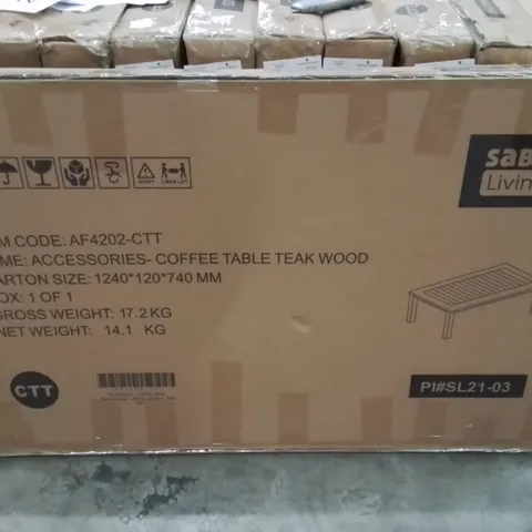 BOXED COFFEE TABLE -TEAKWOOD-