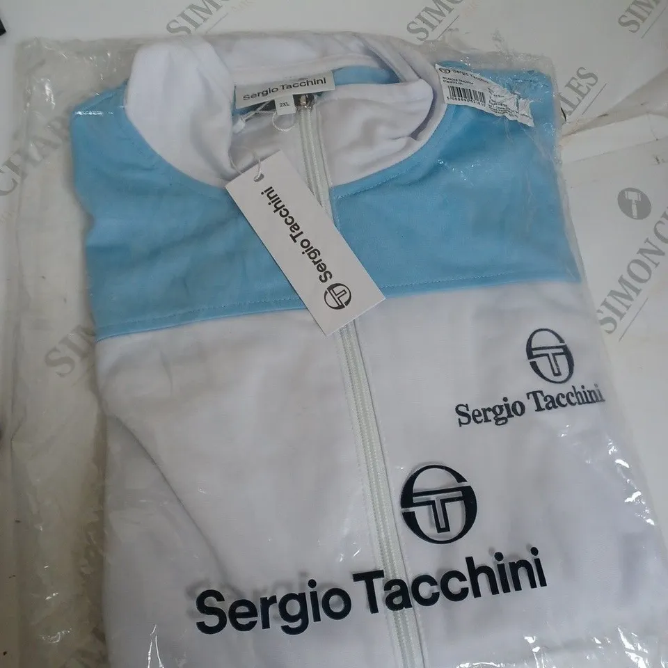 SERGIO TACCHINI AVALON MENS TRACK JACKET - WHITE & BLUE - 2XL