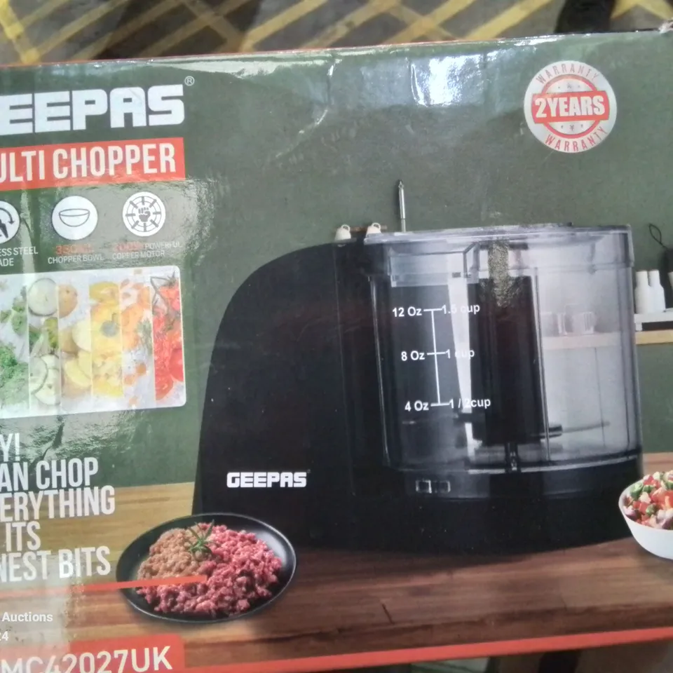 BOXED GEEPAS ELECTRIC CHOPPER/DICER