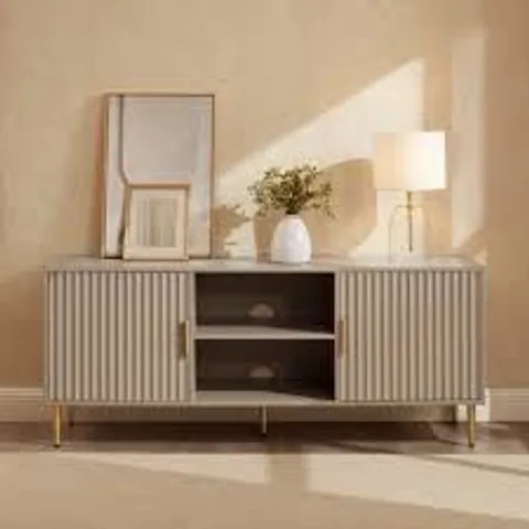 BOXED DUSK EVIE TV STAND FOR TVS UP TO 65" - TAUPE (1 BOX)